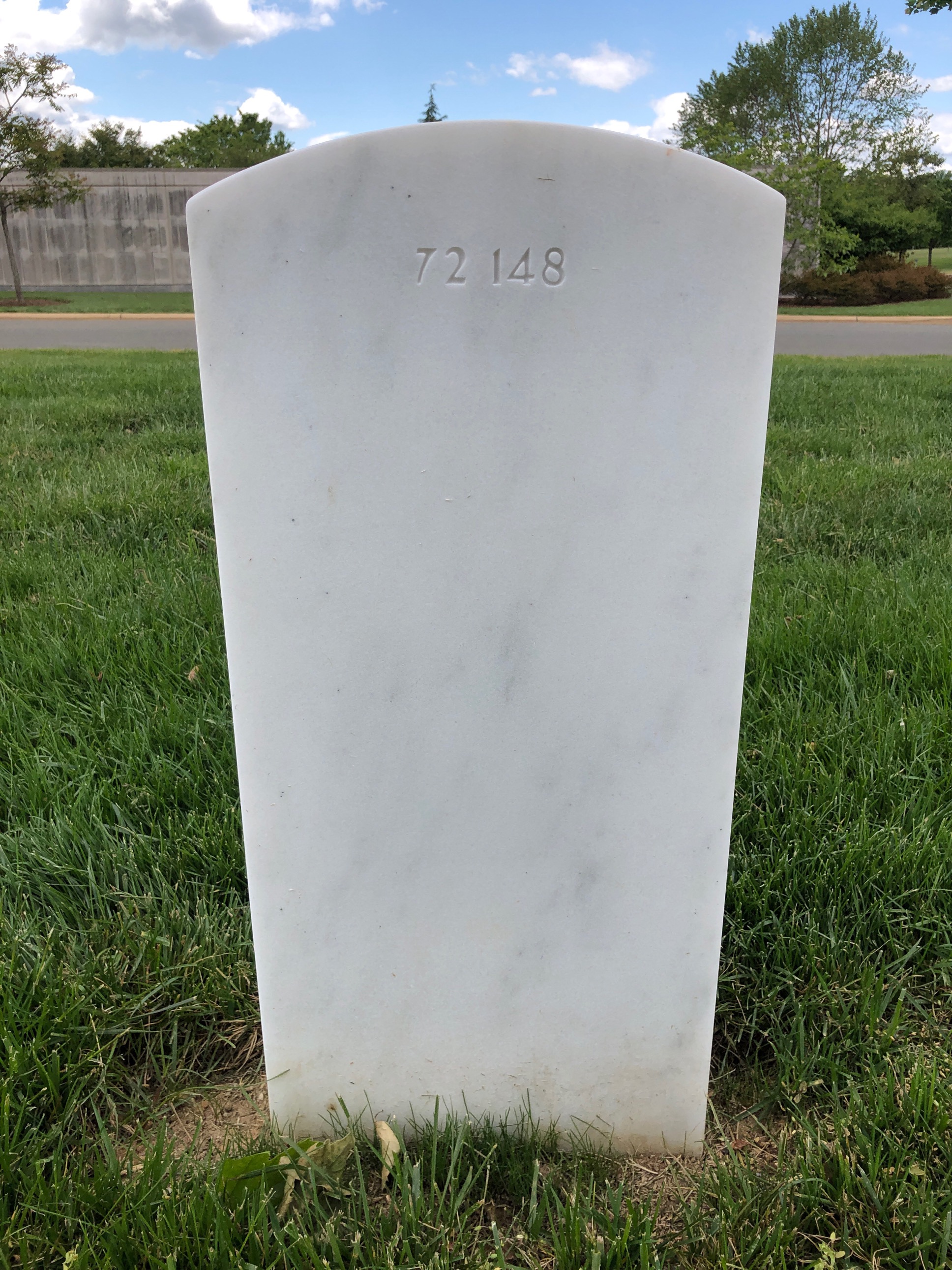 Back of headstone — William M Smith