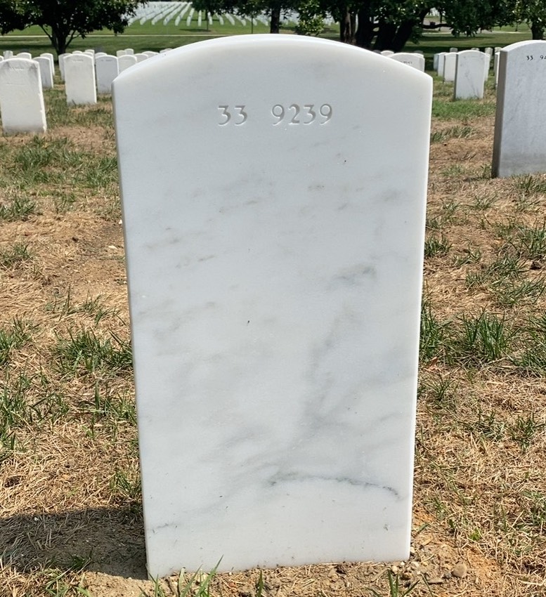 Back of headstone — William Giese