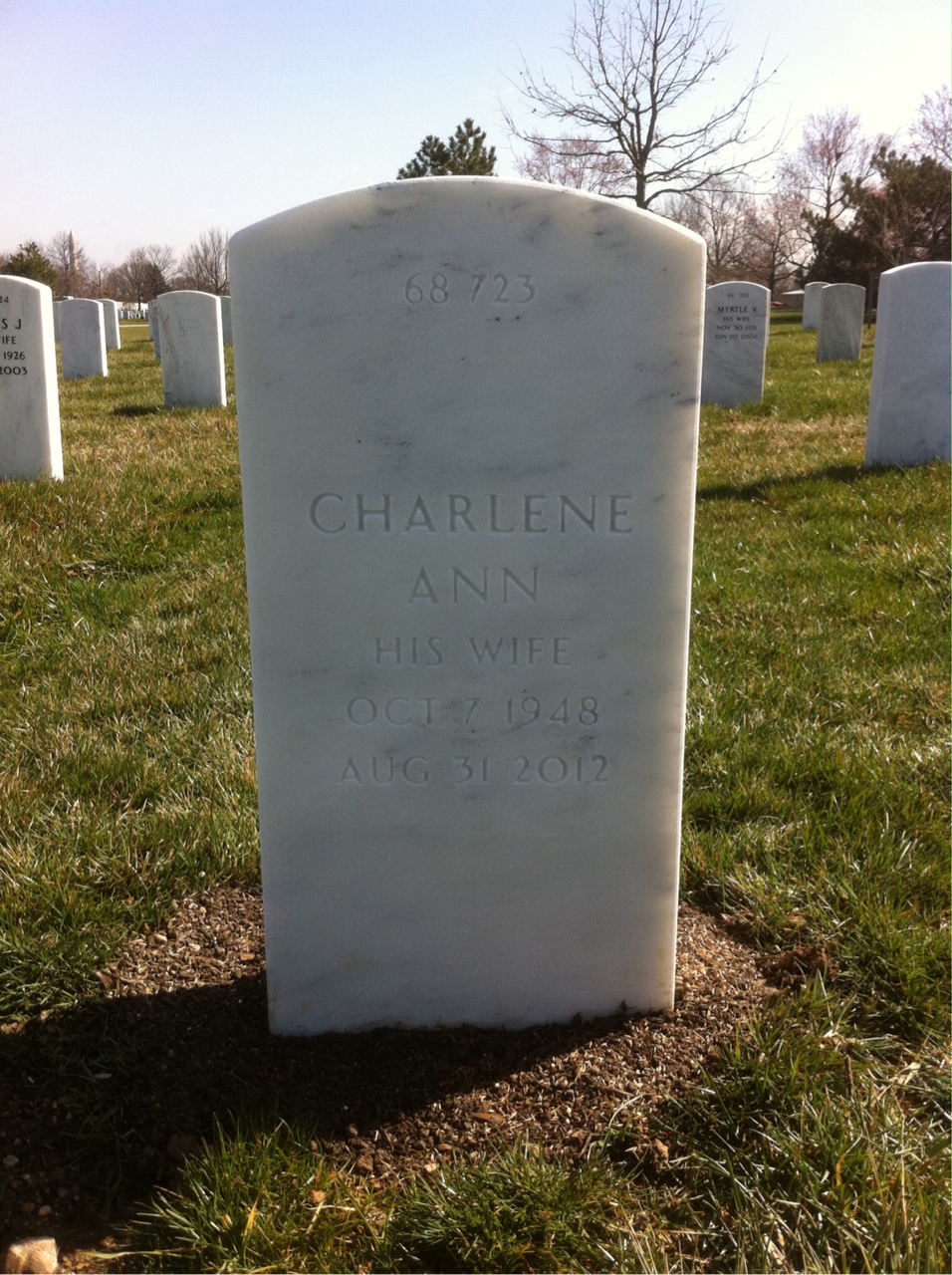 Back of headstone — Charles Worthy