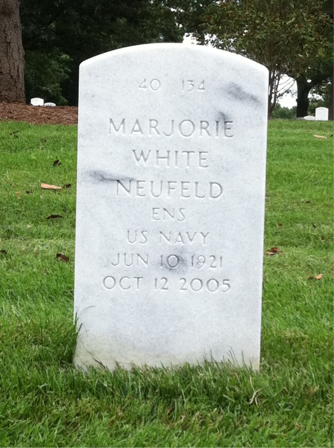 Back of headstone — Charles Neufeld
