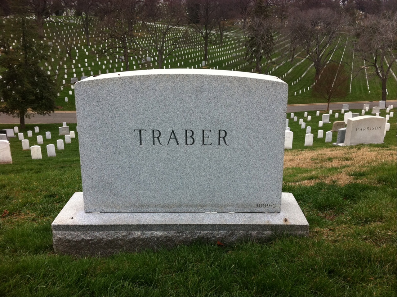 Back of headstone — Clemens Traber