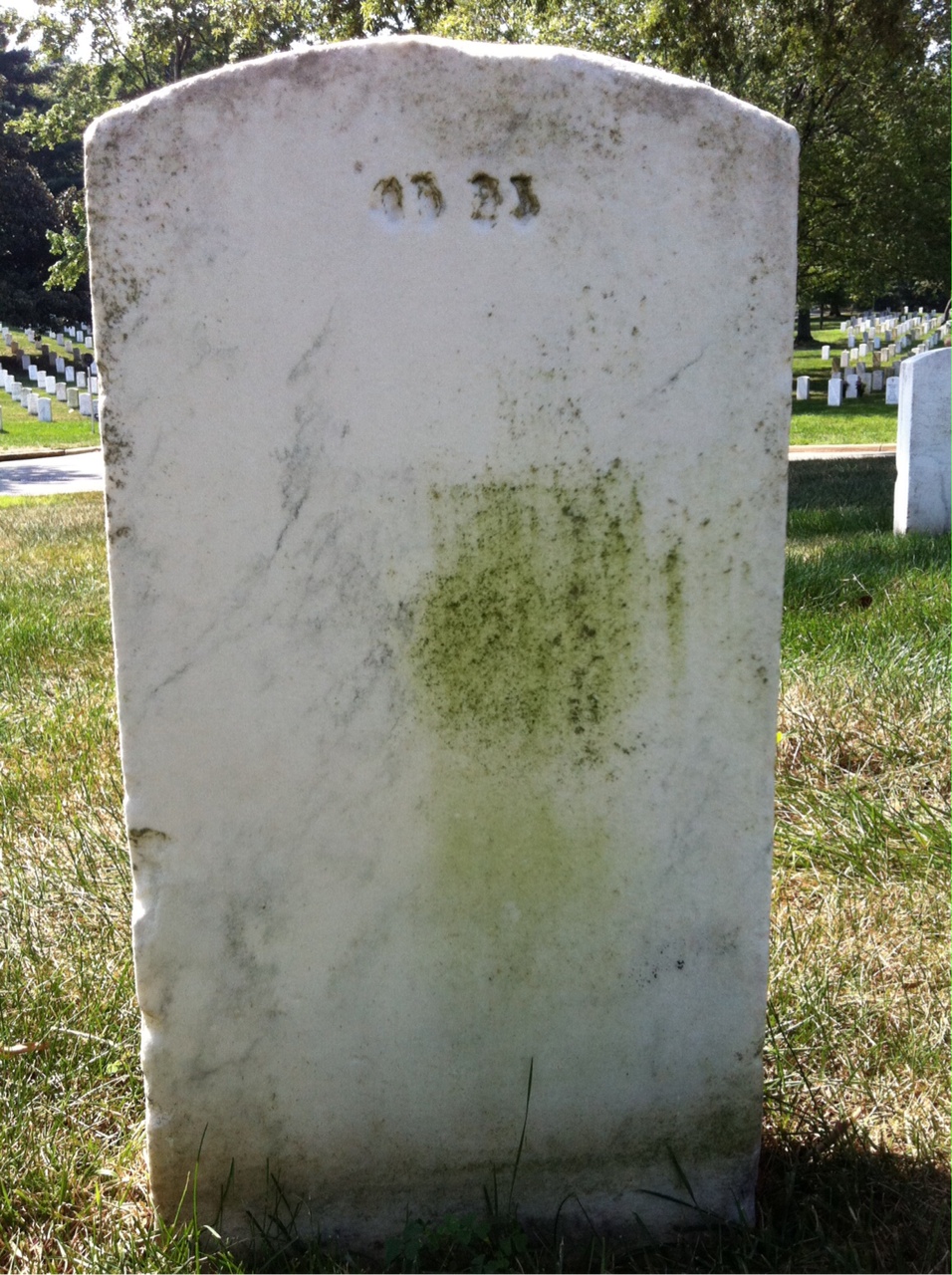 Back of headstone — Richard Ashby