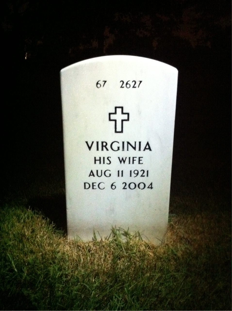 Back of headstone — Ray Hanson