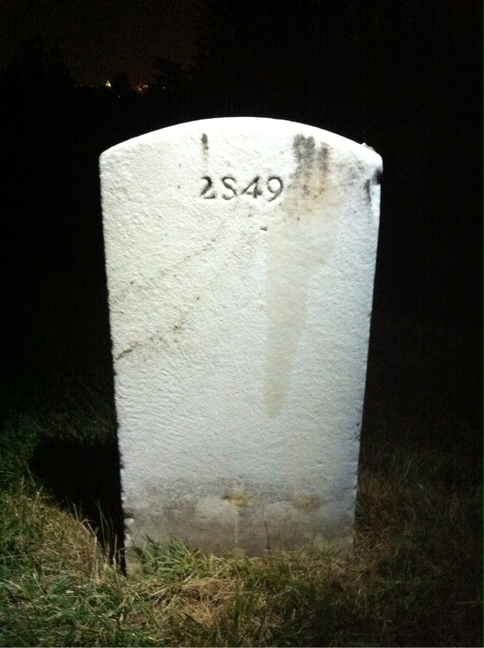 Back of headstone — George Appleton