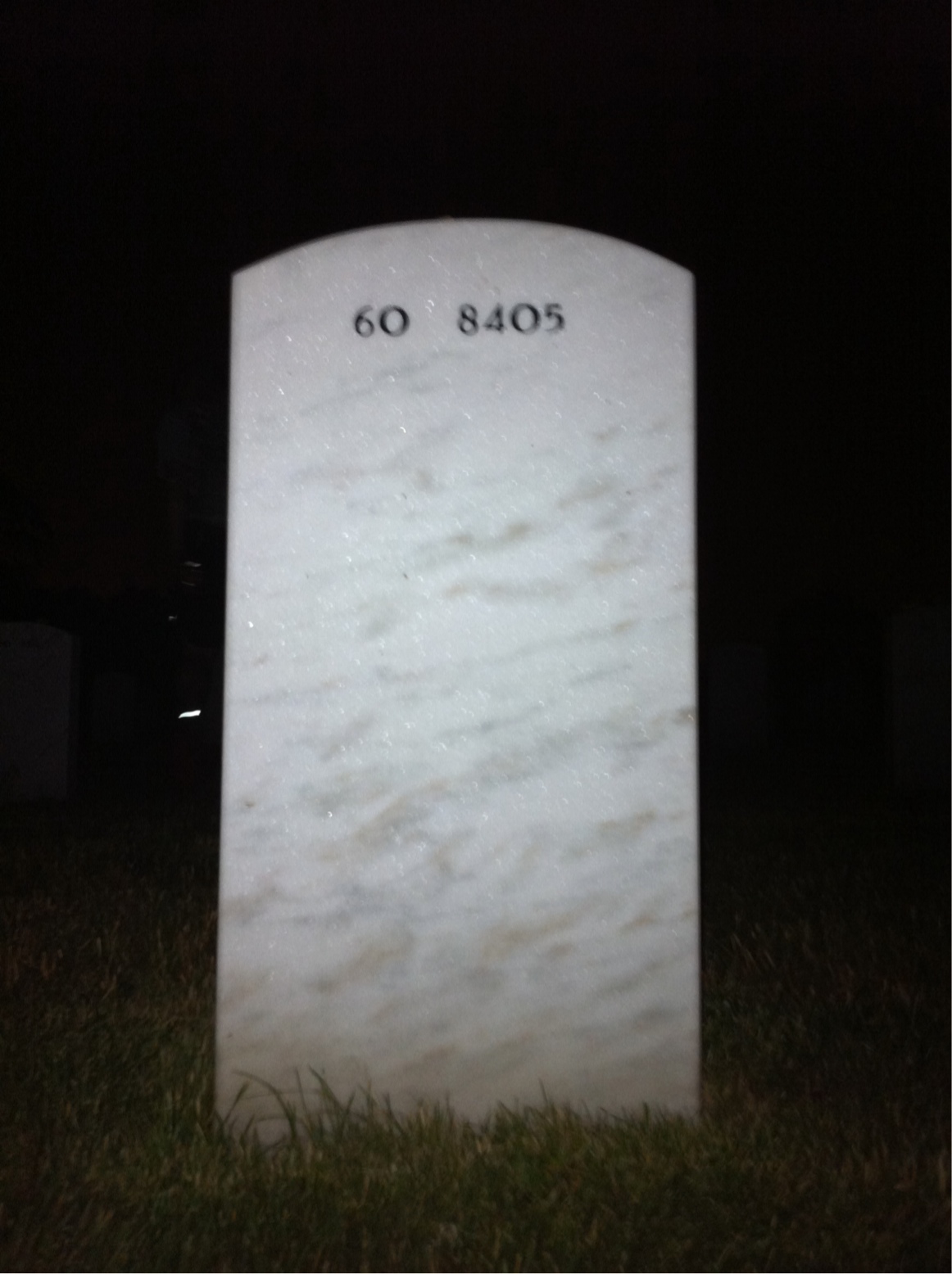 Back of headstone — Forrest Ewens