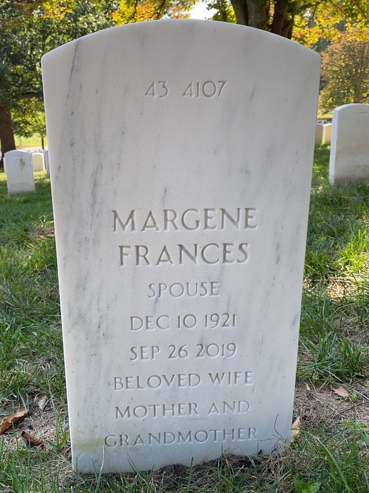 Back of headstone — William Moore