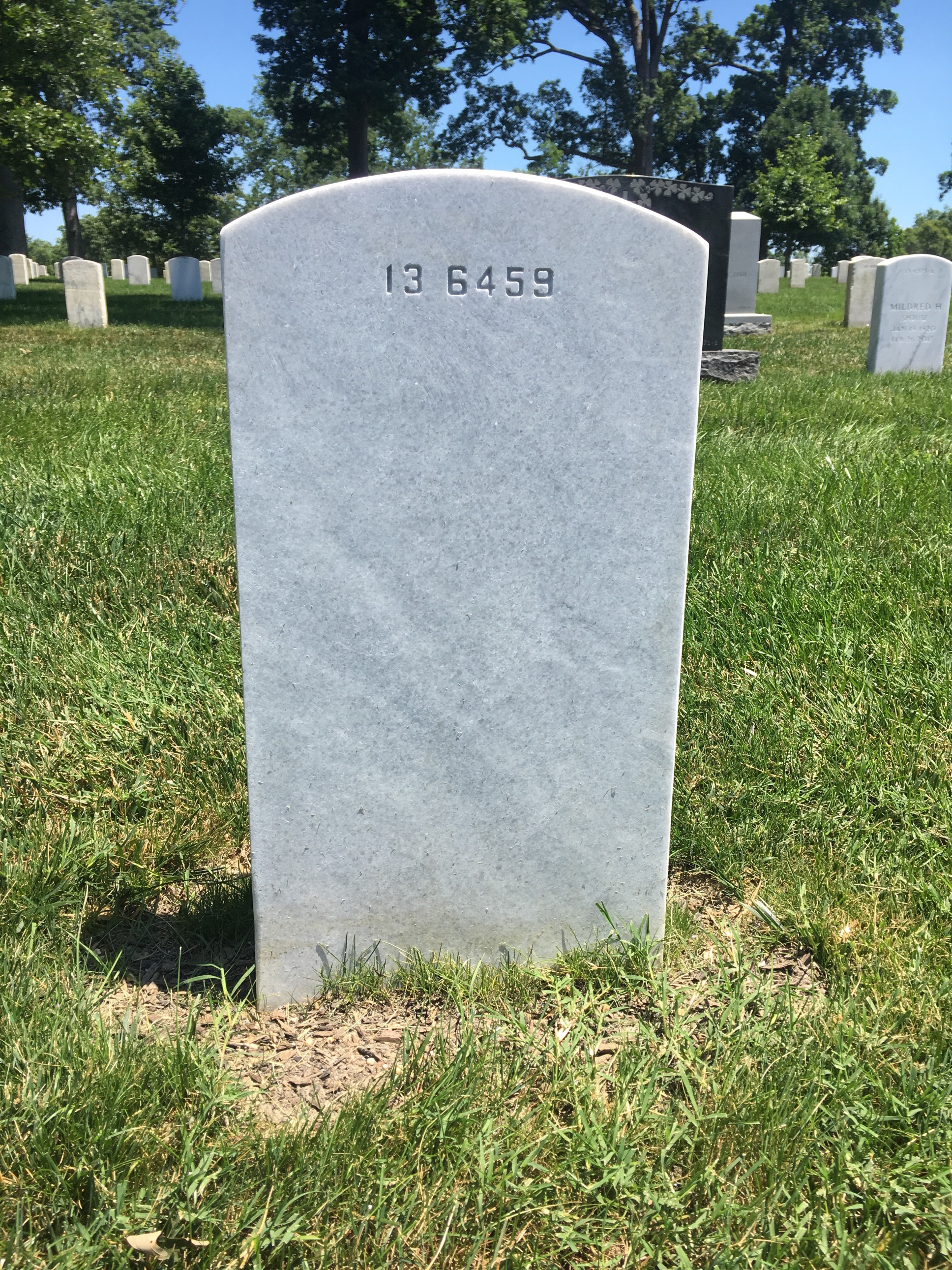 Back of headstone — Joseph Mcneil