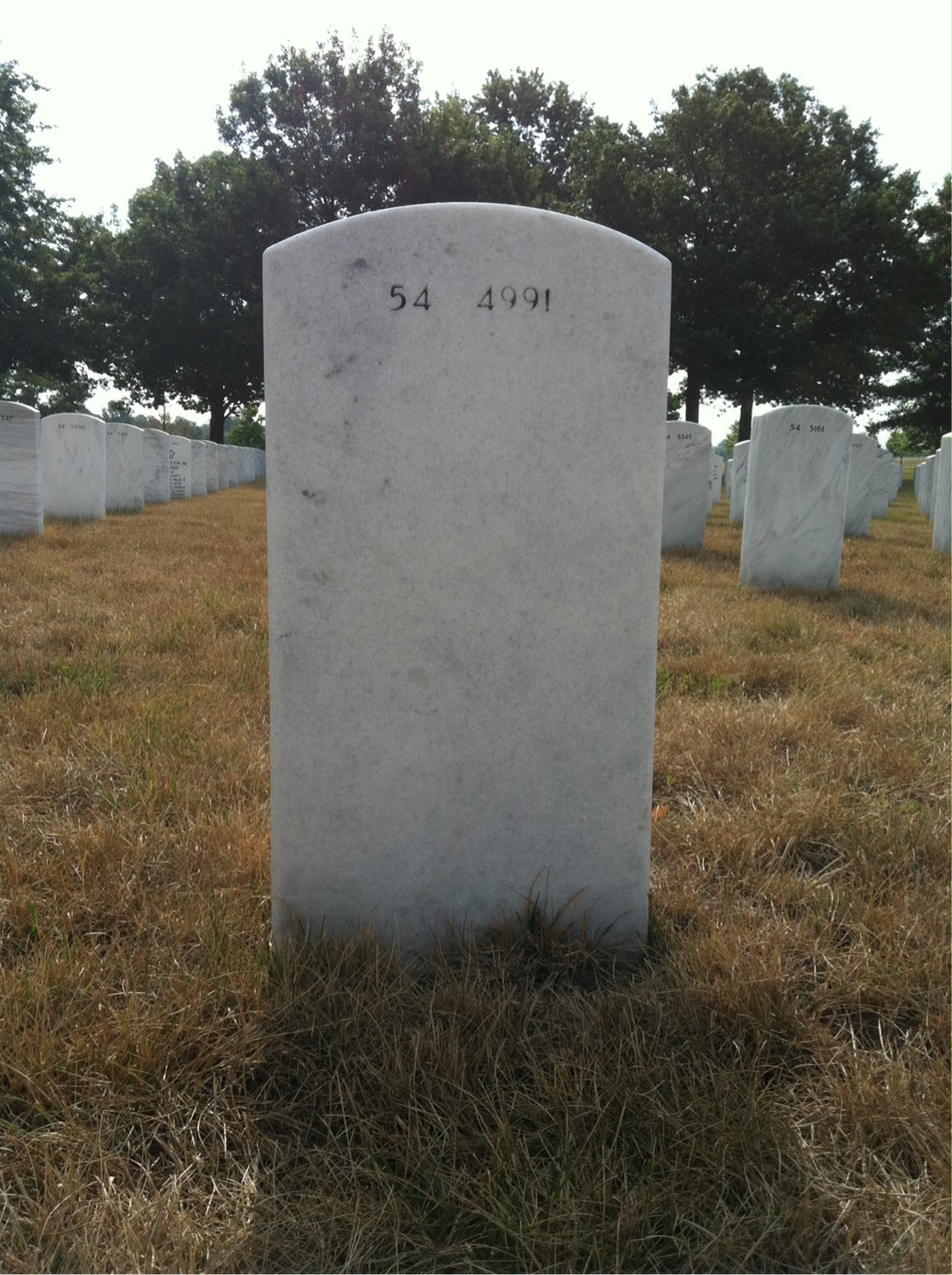 Back of headstone — Thomas Whitaker