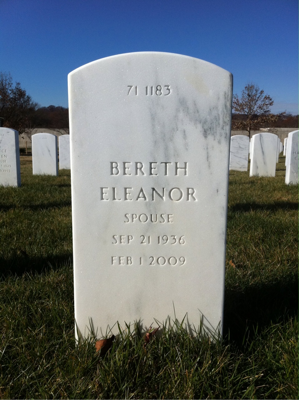 Back of headstone — William Harvey Riedl