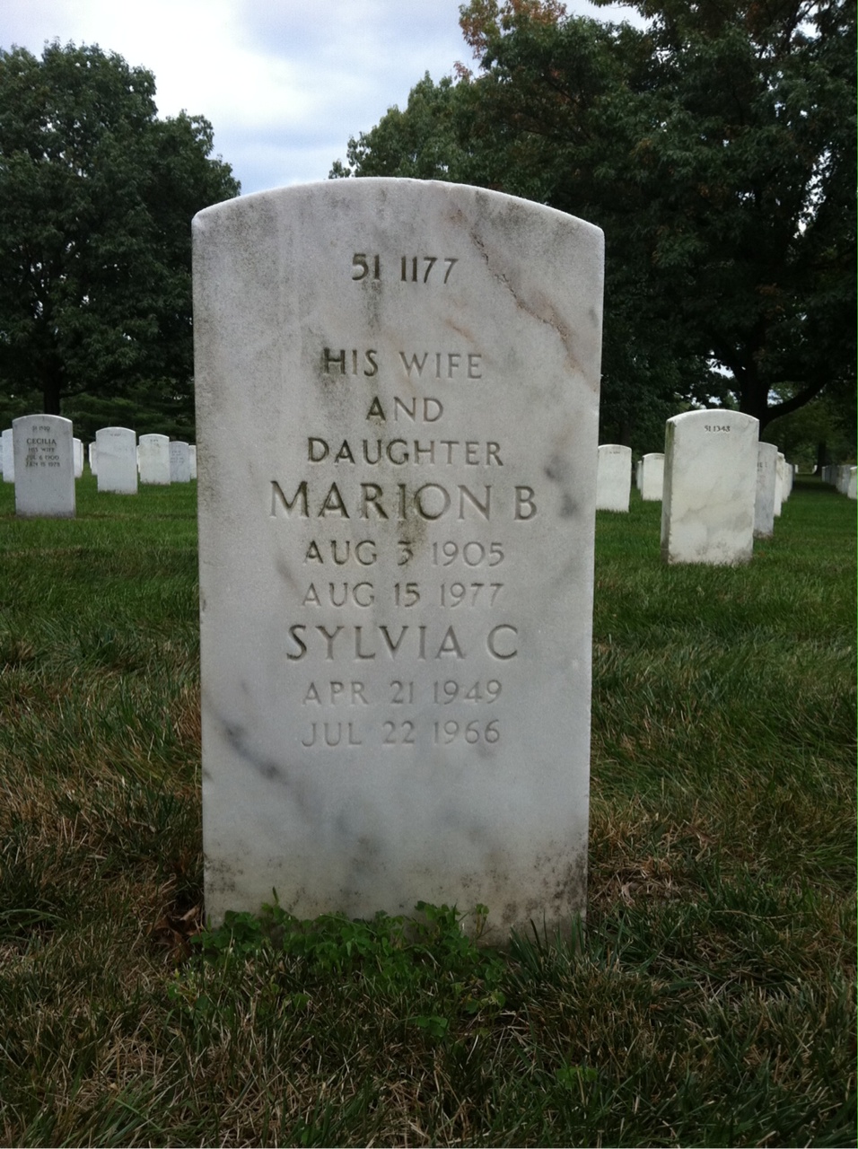 Back of headstone — William Murphy