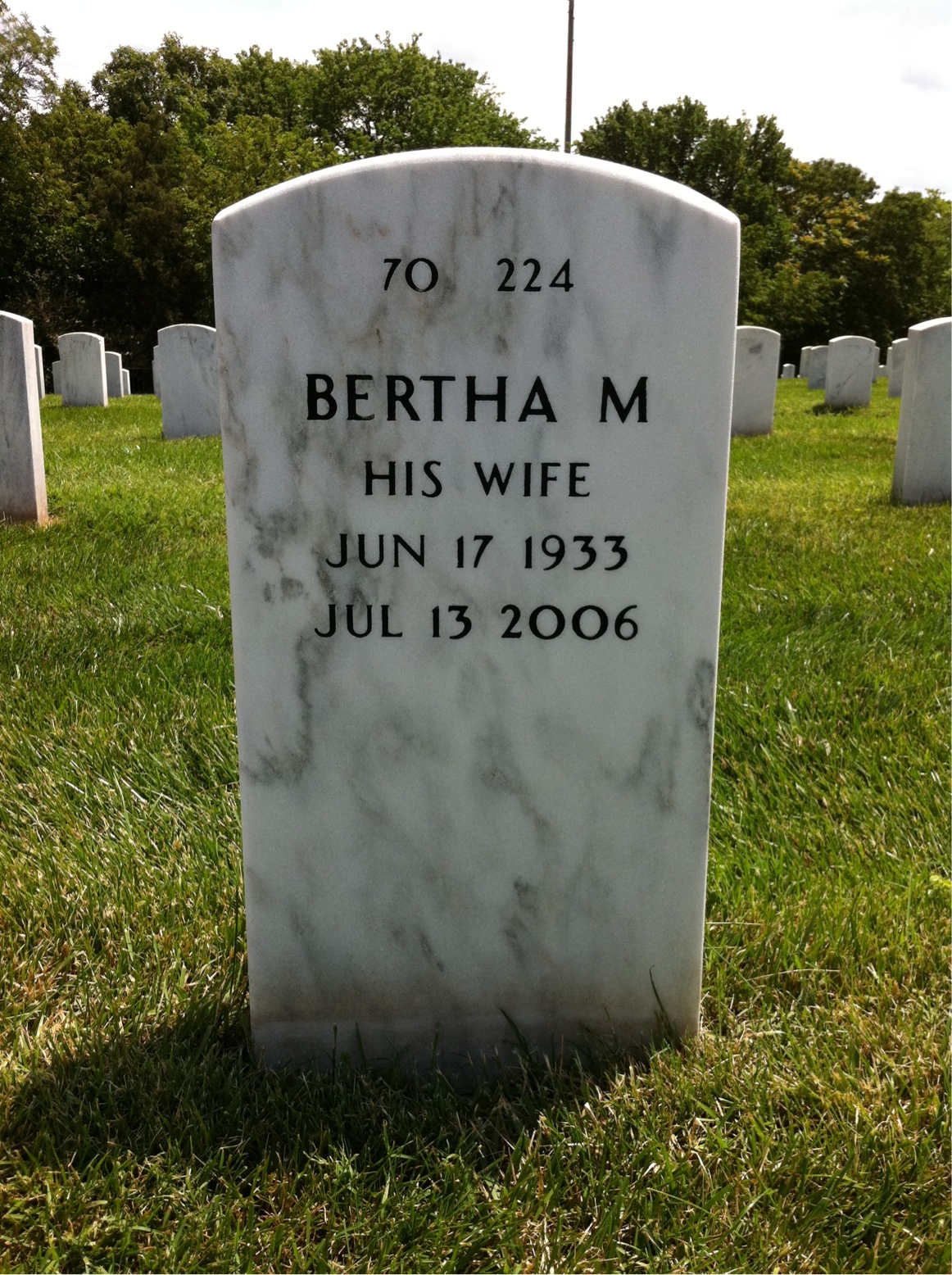 Back of headstone — Henry Jones