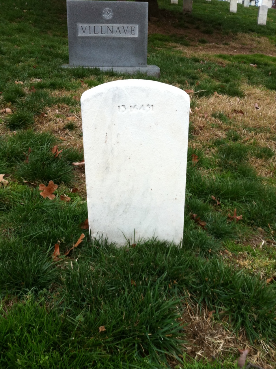 Back of headstone — Clell Mowery