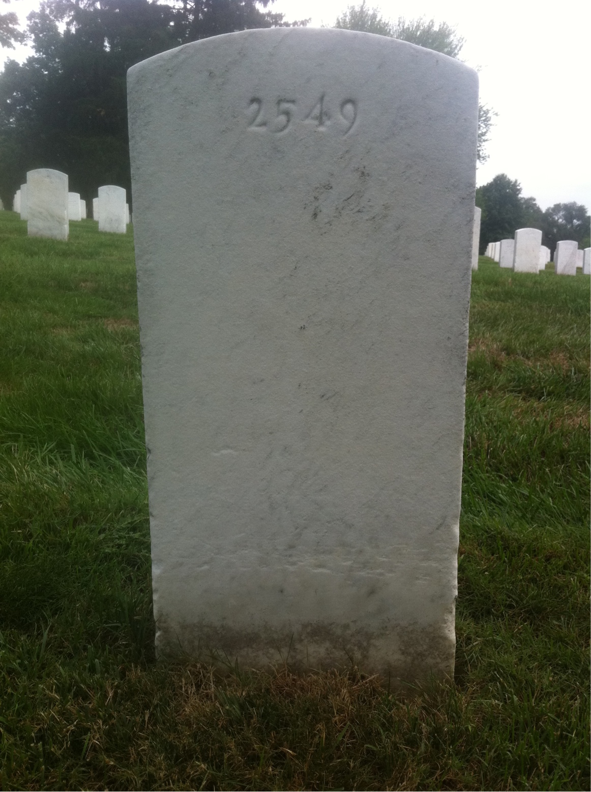 Back of headstone — James Mullen
