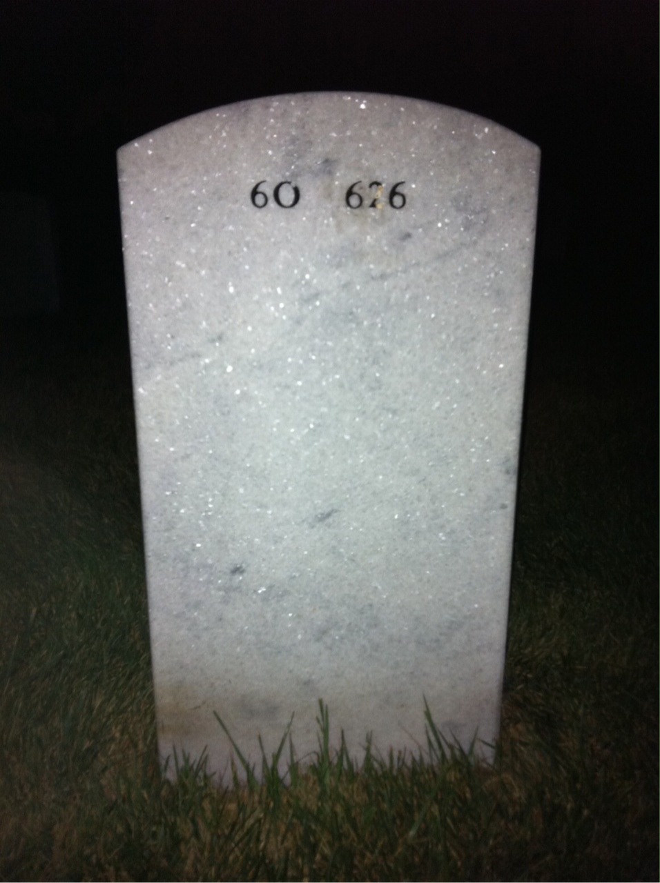 Back of headstone — David Spears