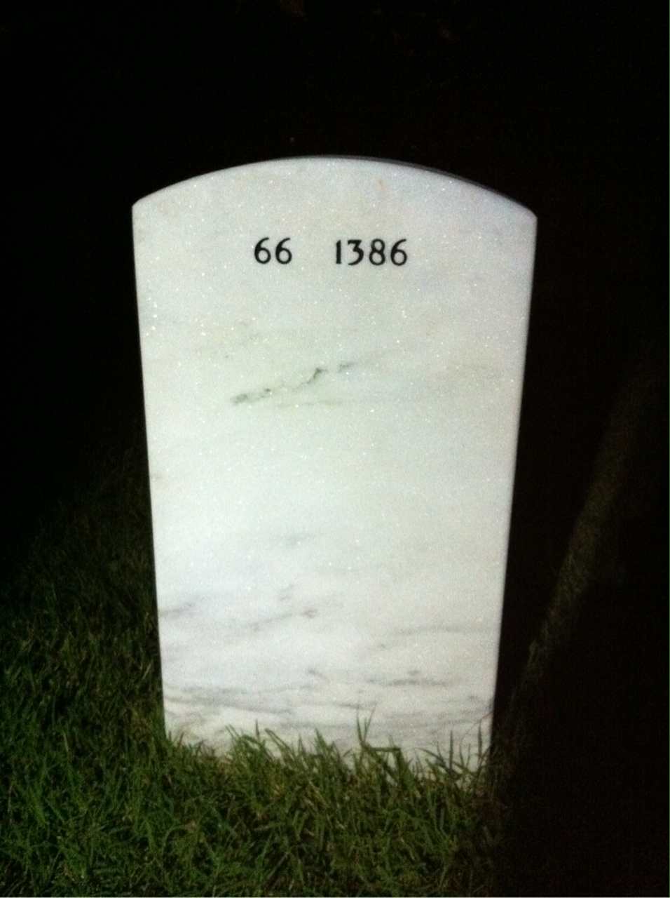 Back of headstone — Mike Tolin