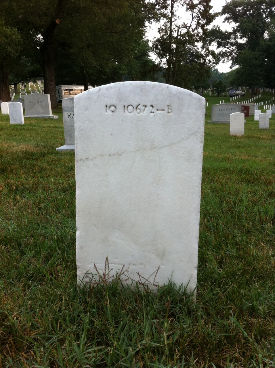 Back of headstone — Walter Murray