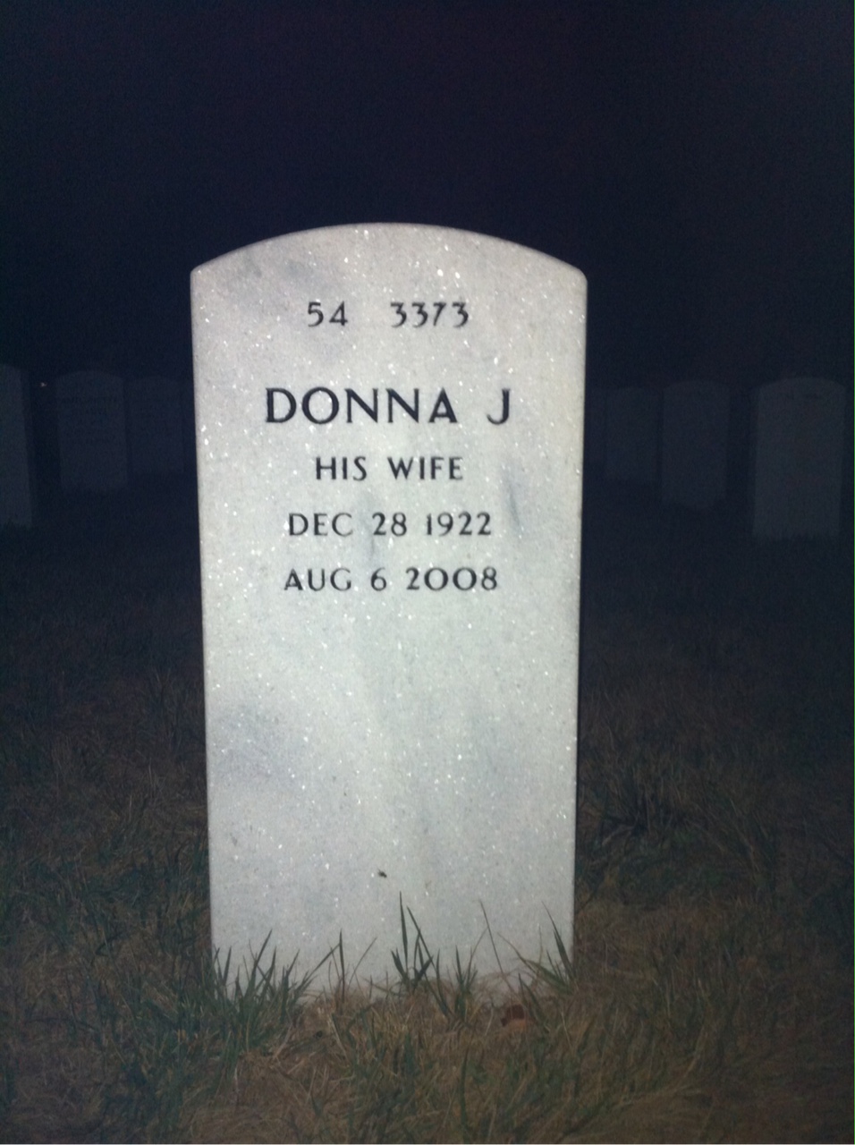 Back of headstone — Ralph Andrews