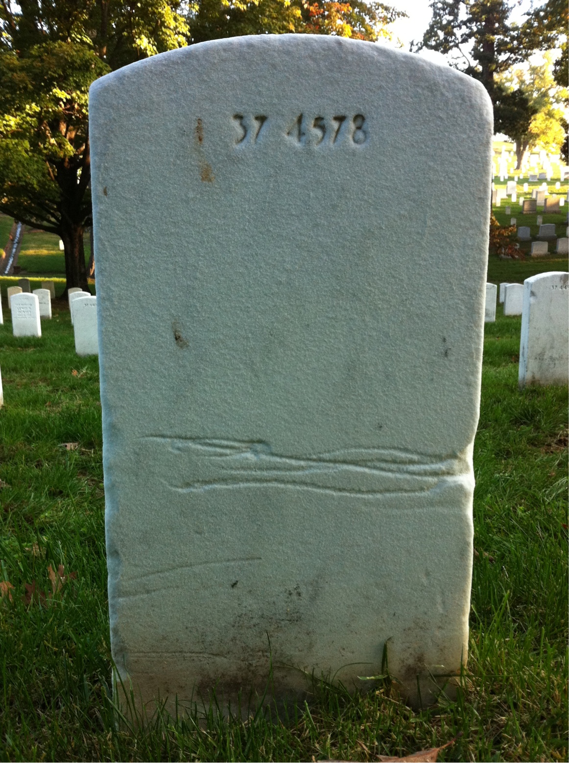 Back of headstone — Russel Albert