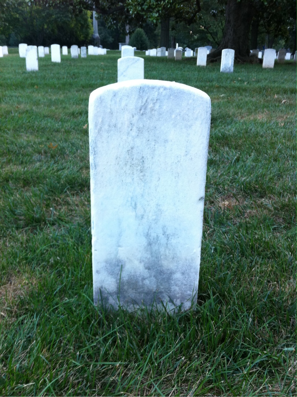 Back of headstone — Thomas Murray