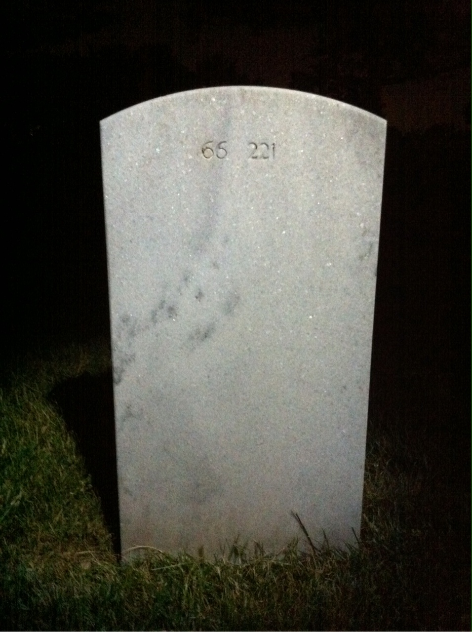 Back of headstone — Jesse Harold Scott