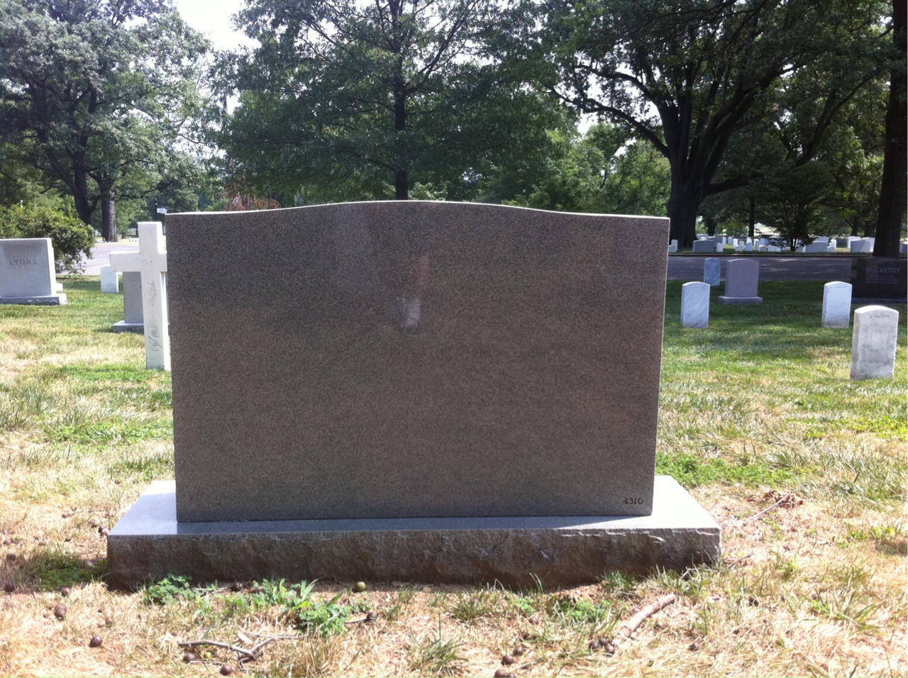 Back of headstone — Vincent Hubbard Godfrey