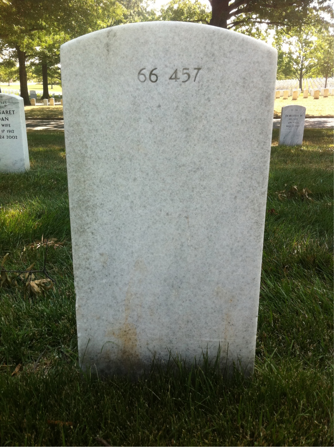 Back of headstone — John Acton