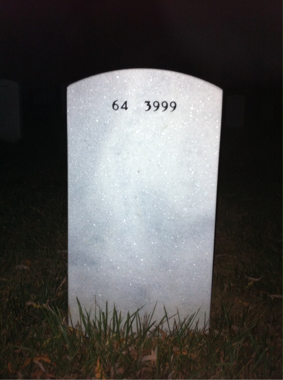 Back of headstone — Keith Alexander