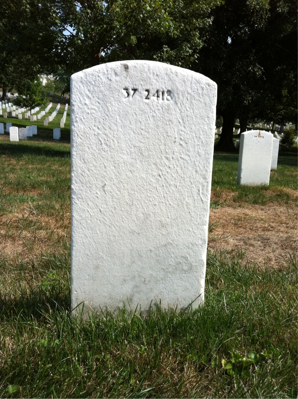 Back of headstone — Harry Biehn