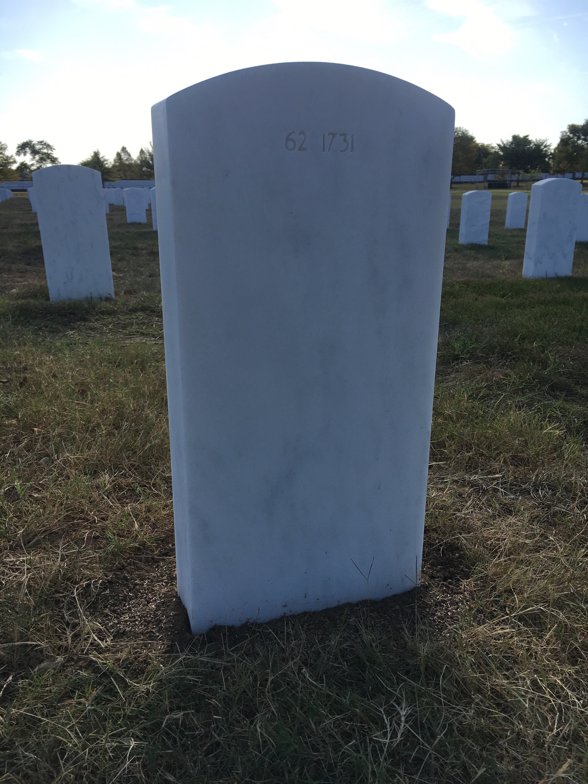 Back of headstone — Glenn Addison