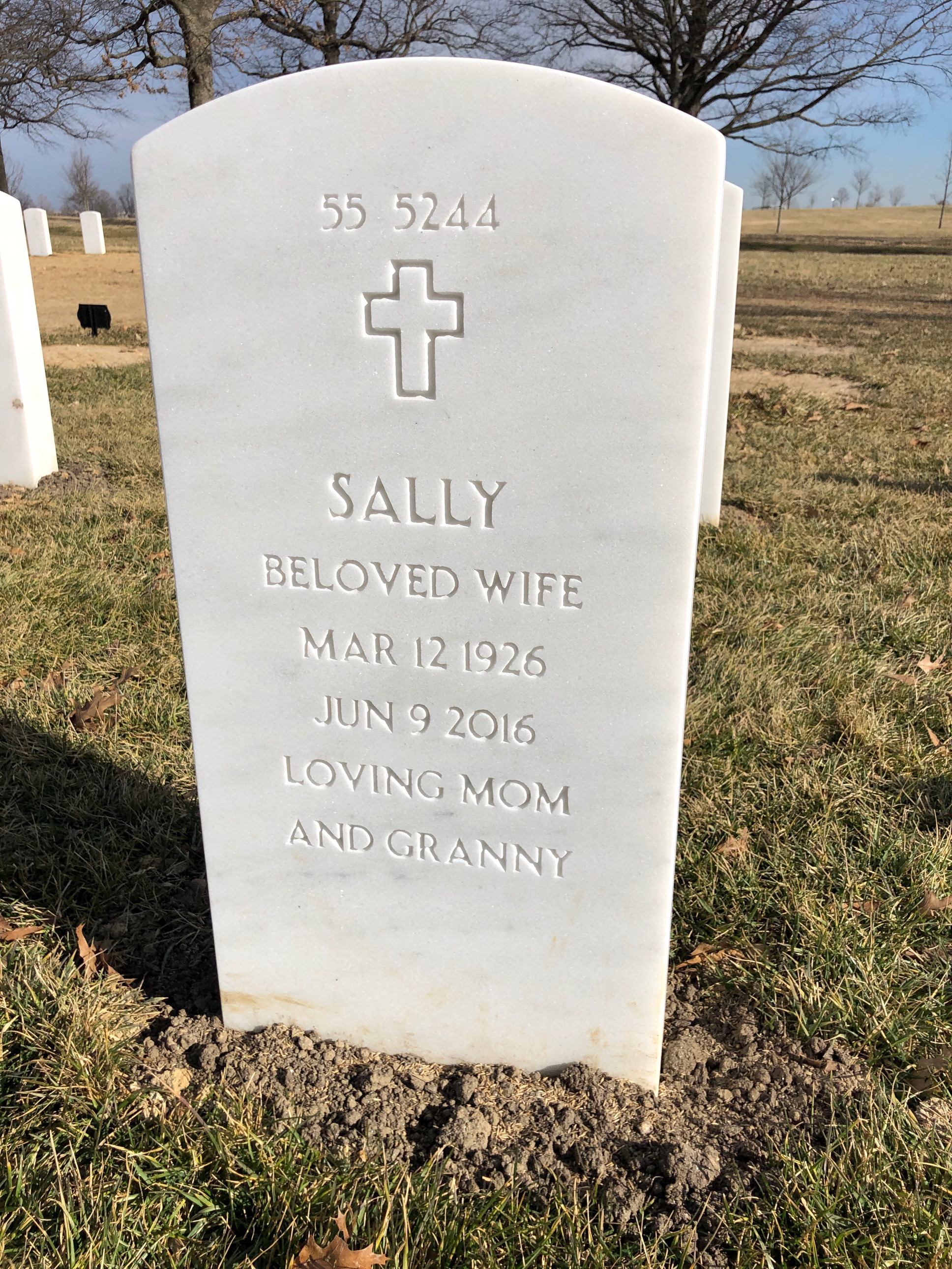 Back of headstone — Billy Hopper