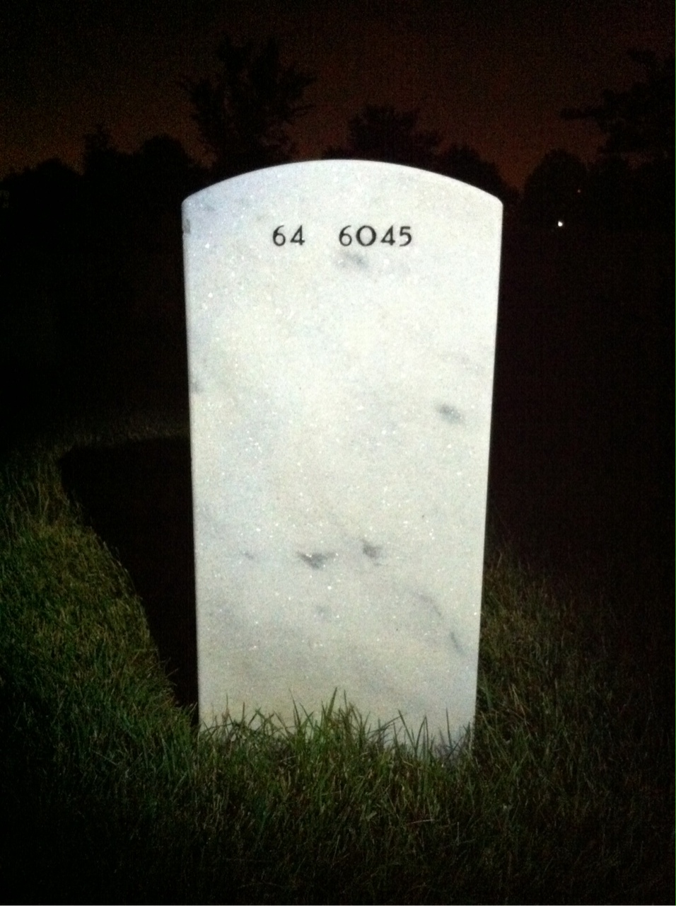 Back of headstone — Zeb Alford
