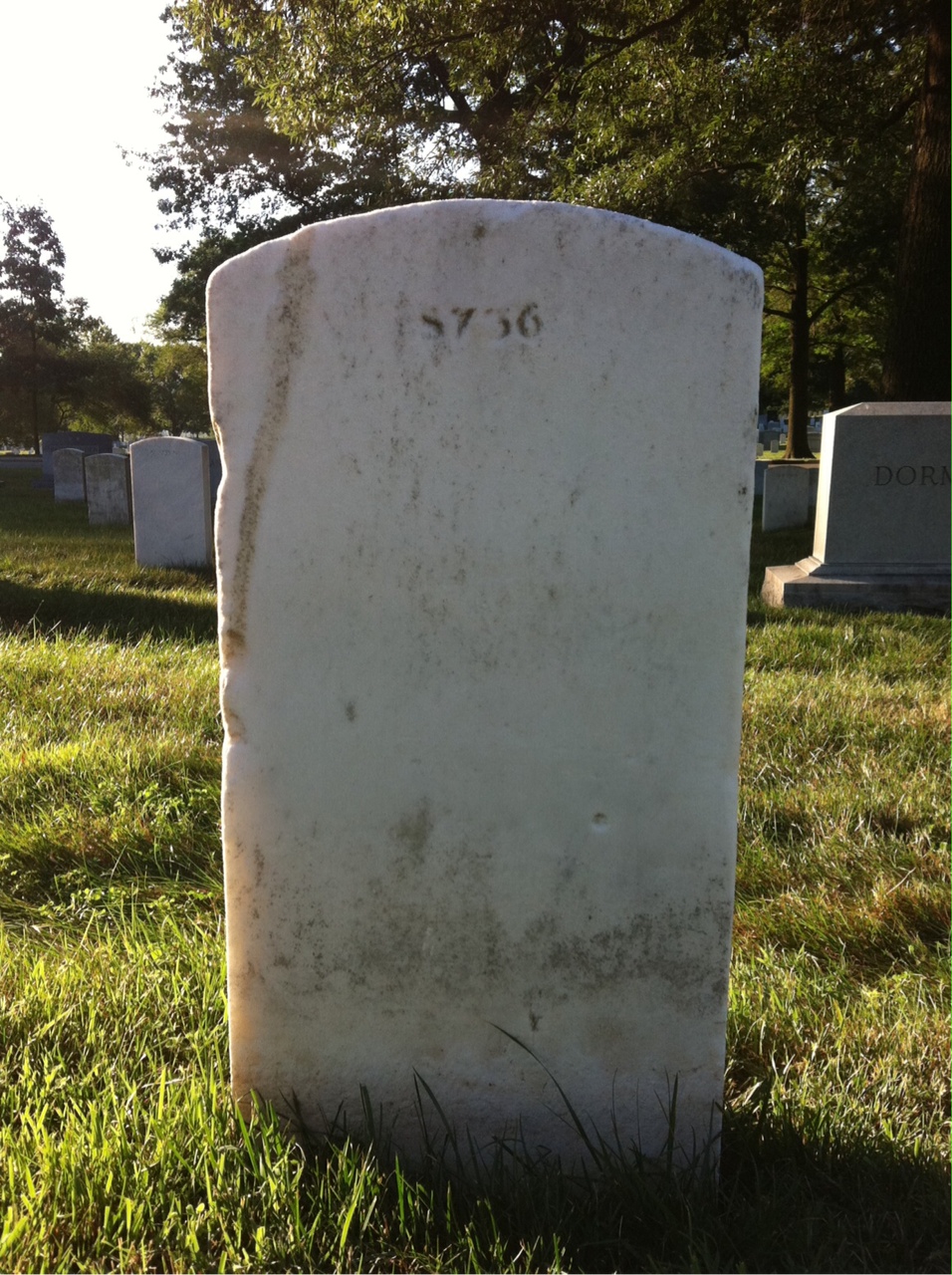Back of headstone — Peter Braden