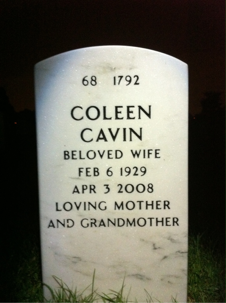 Back of headstone — Paul Estep