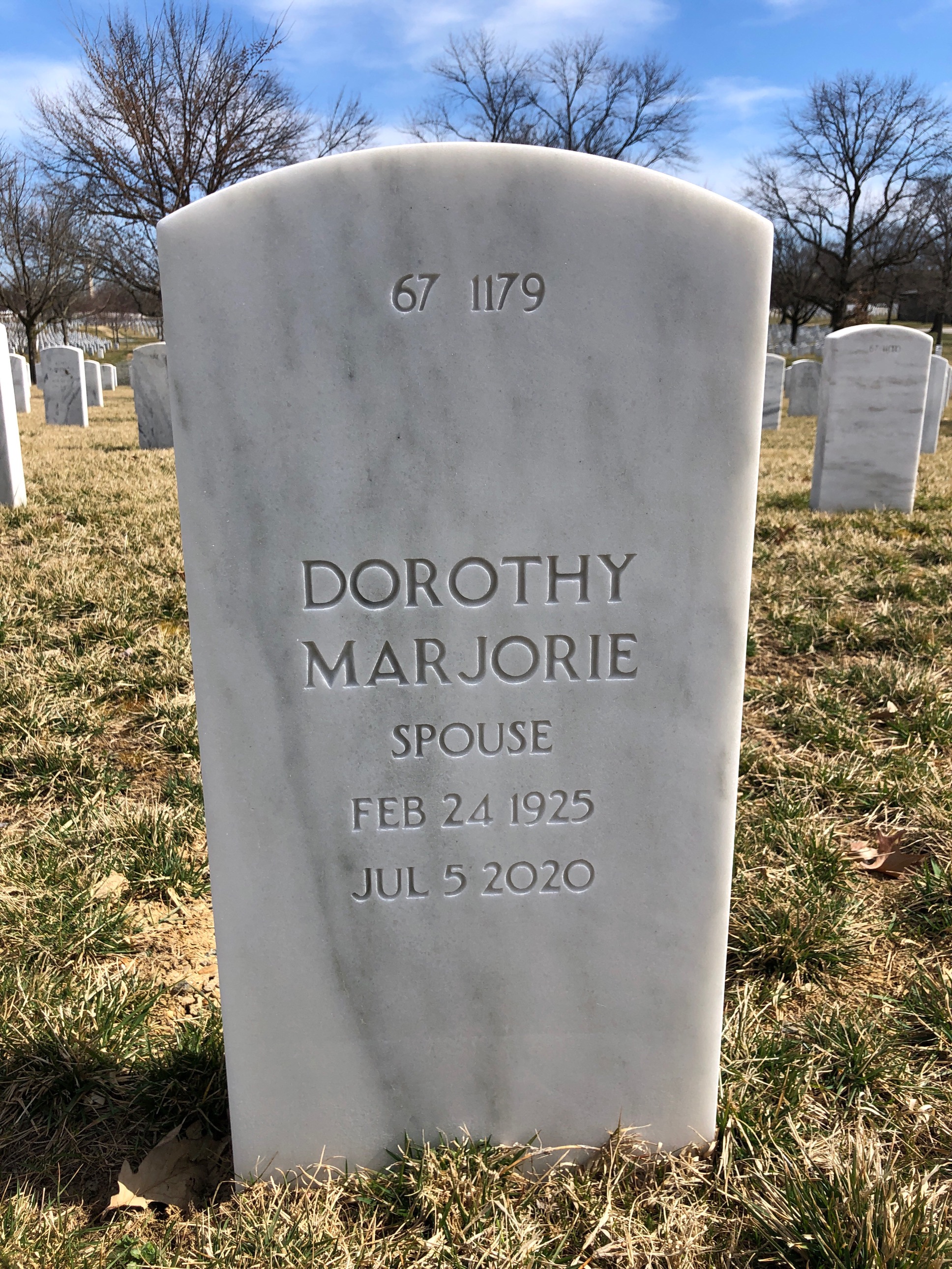 Back of headstone — Robert Bacher