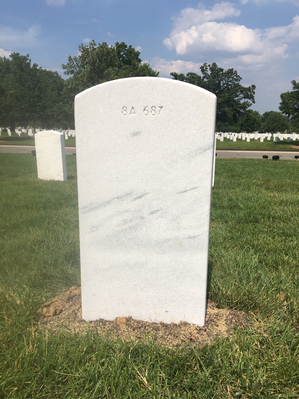Back of headstone — Eddie Benns