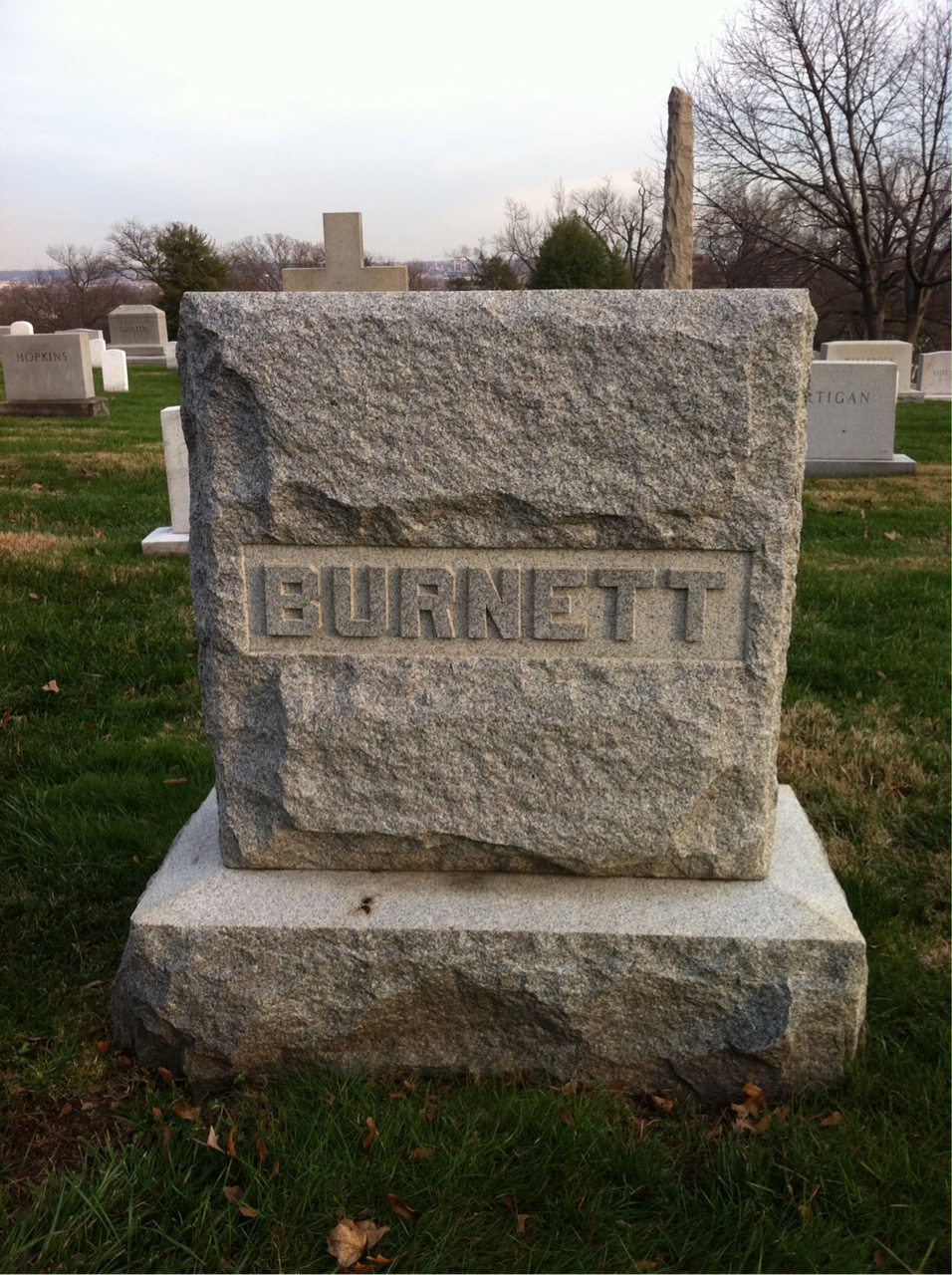 Headstone of George R. Burnett