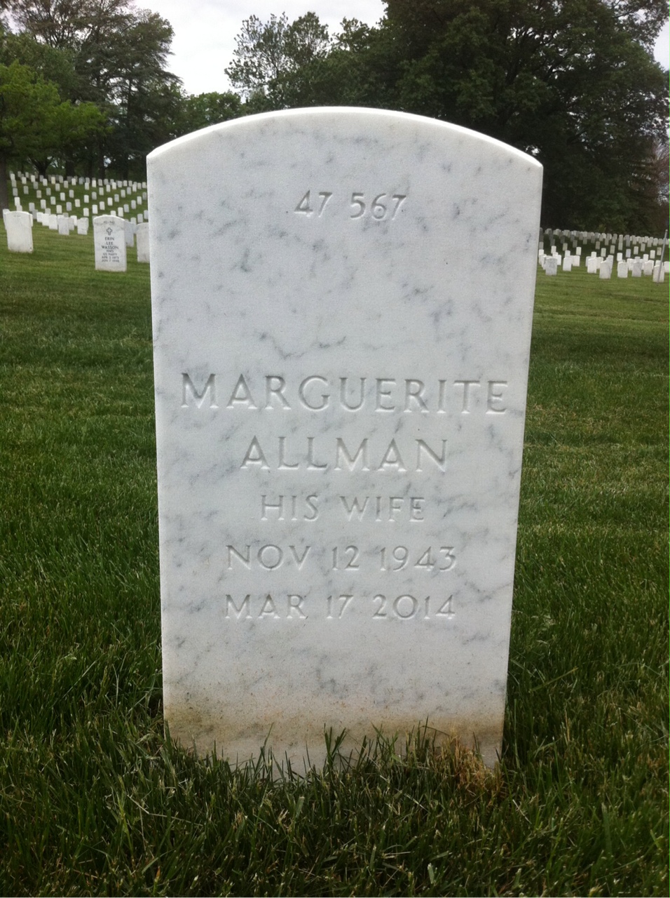 Back of headstone — Robert Hawkes