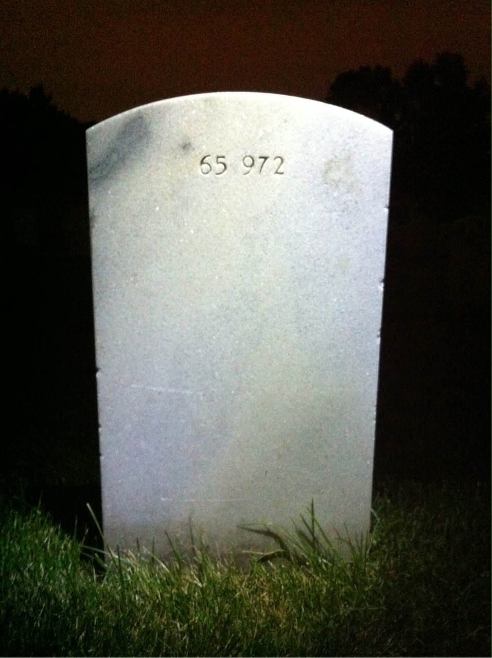 Back of headstone — William Charles Thoma