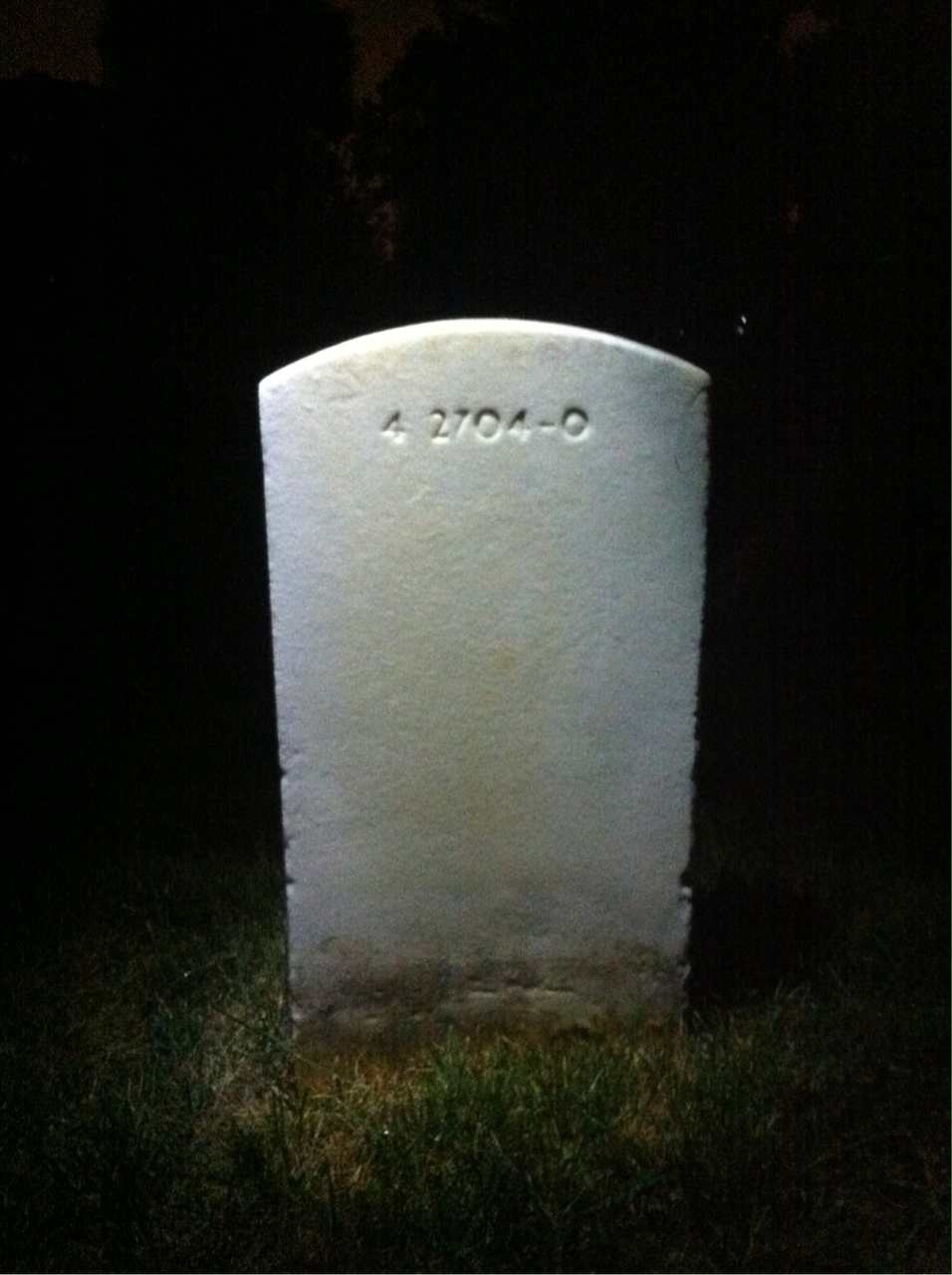 Back of headstone — William Murray