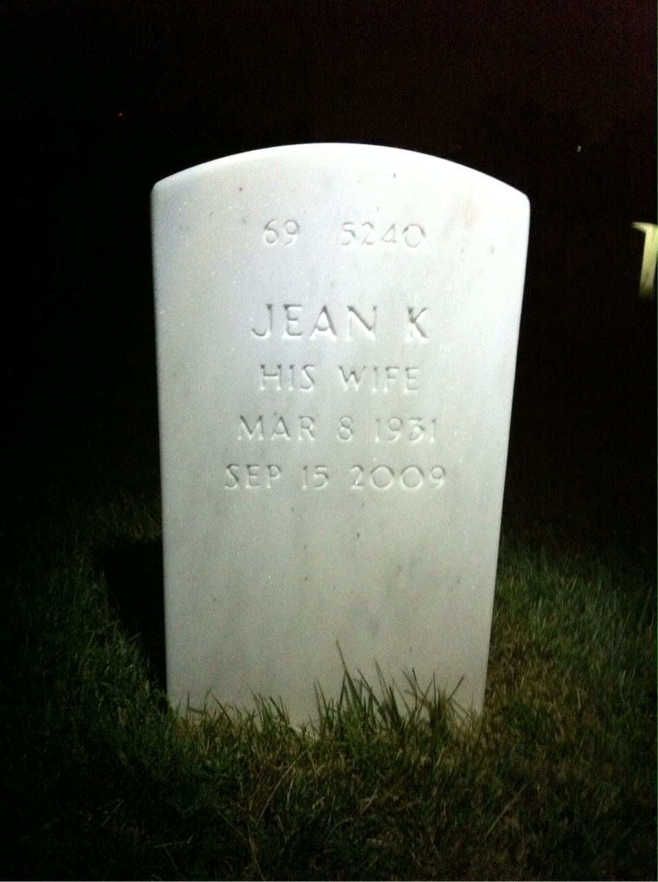 Back of headstone — Frederick Renner