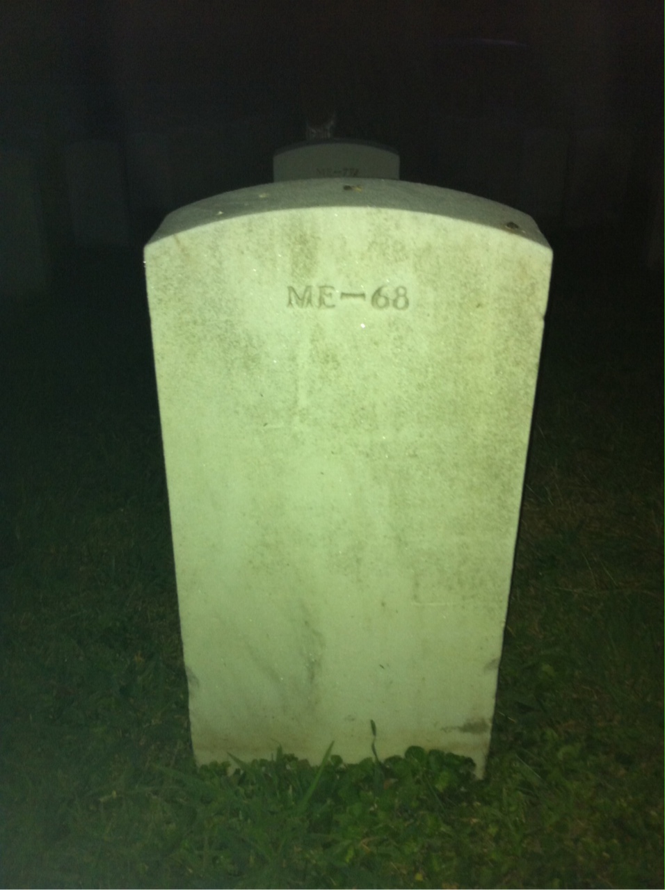 Back of headstone — Charles Robert Kittle