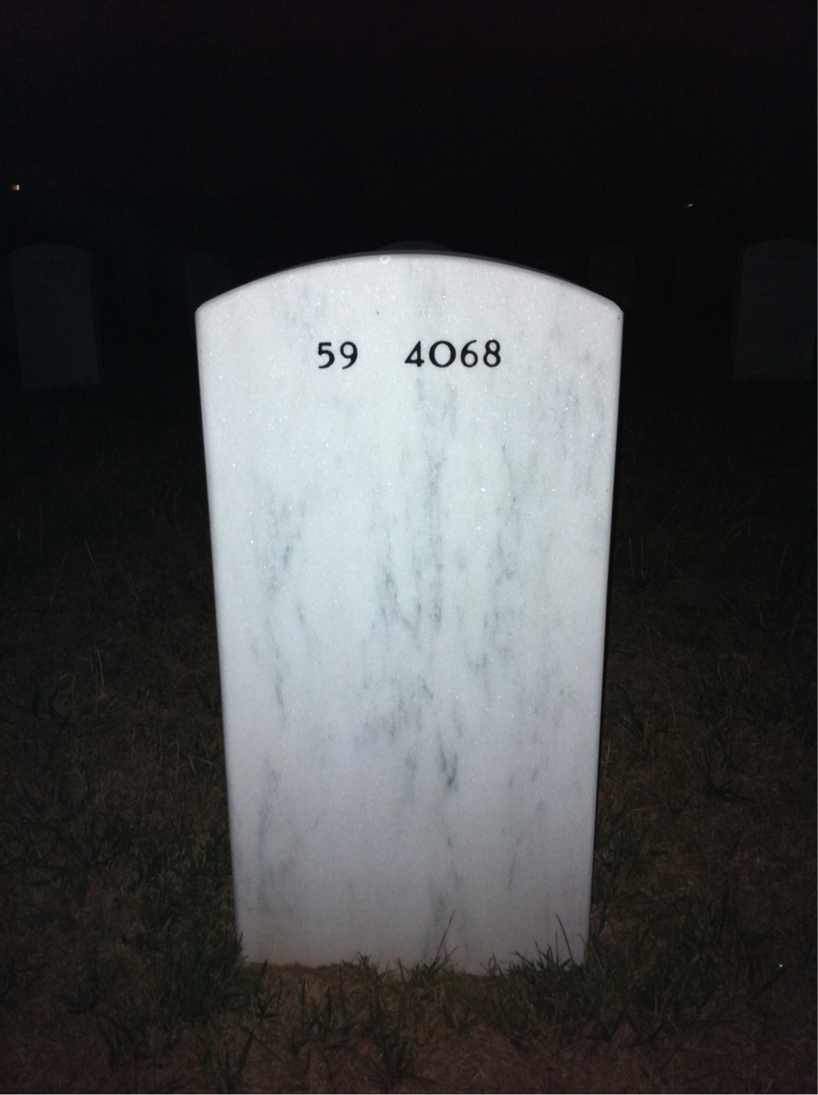Back of headstone — James Sudderth