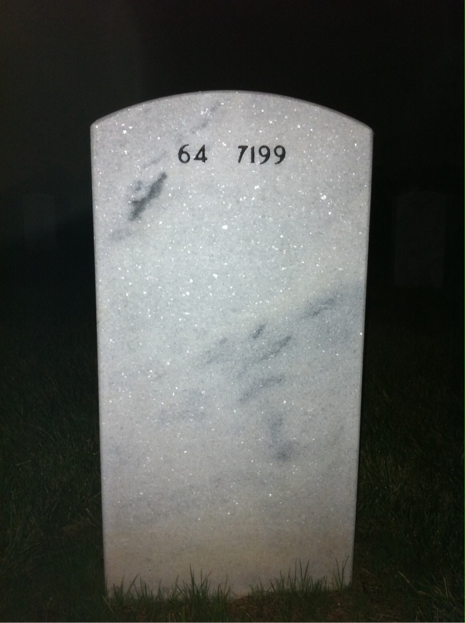 Back of headstone — Rodney Turner