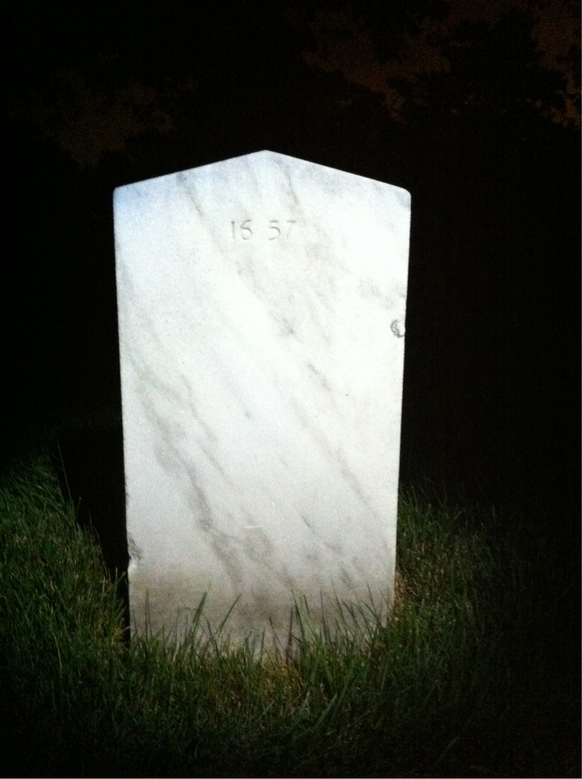 Back of headstone — Francis Autry