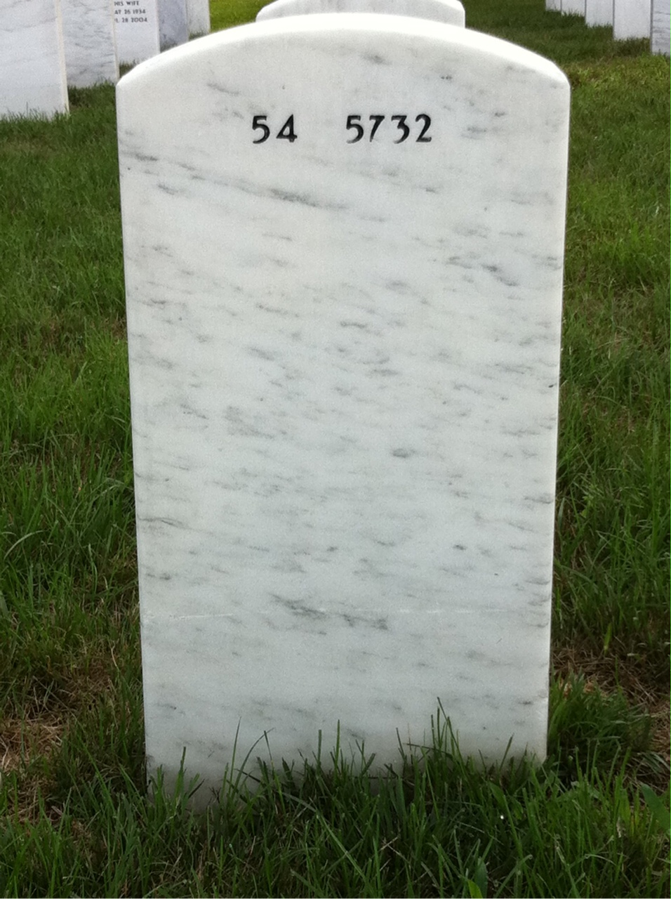Back of headstone — Robert Wormet