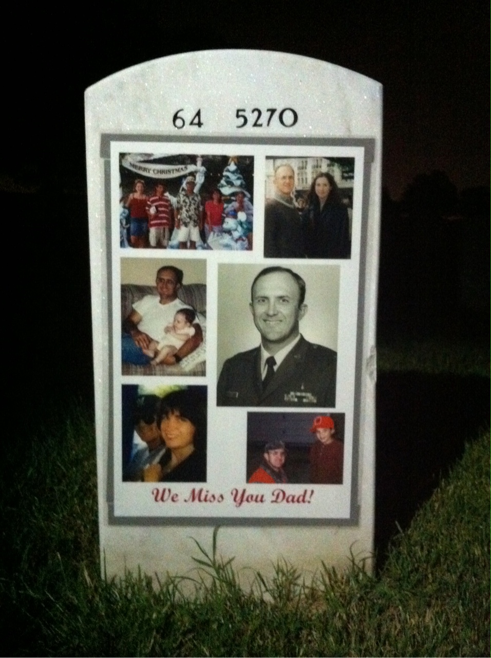 Back of headstone — Robert Cook