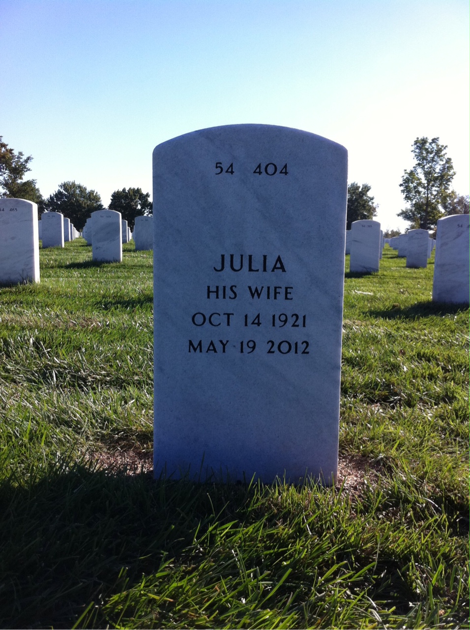 Back of headstone — Anthony Harlinski