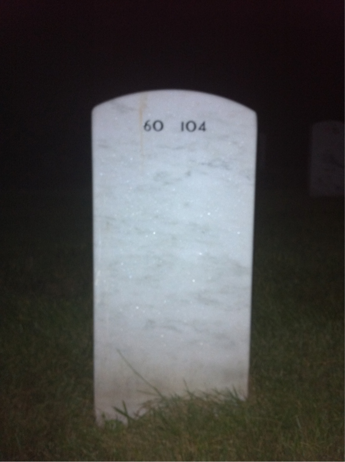Back of headstone — Henry Eiden