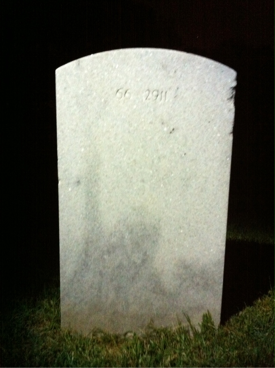 Back of headstone — Willis Cooper