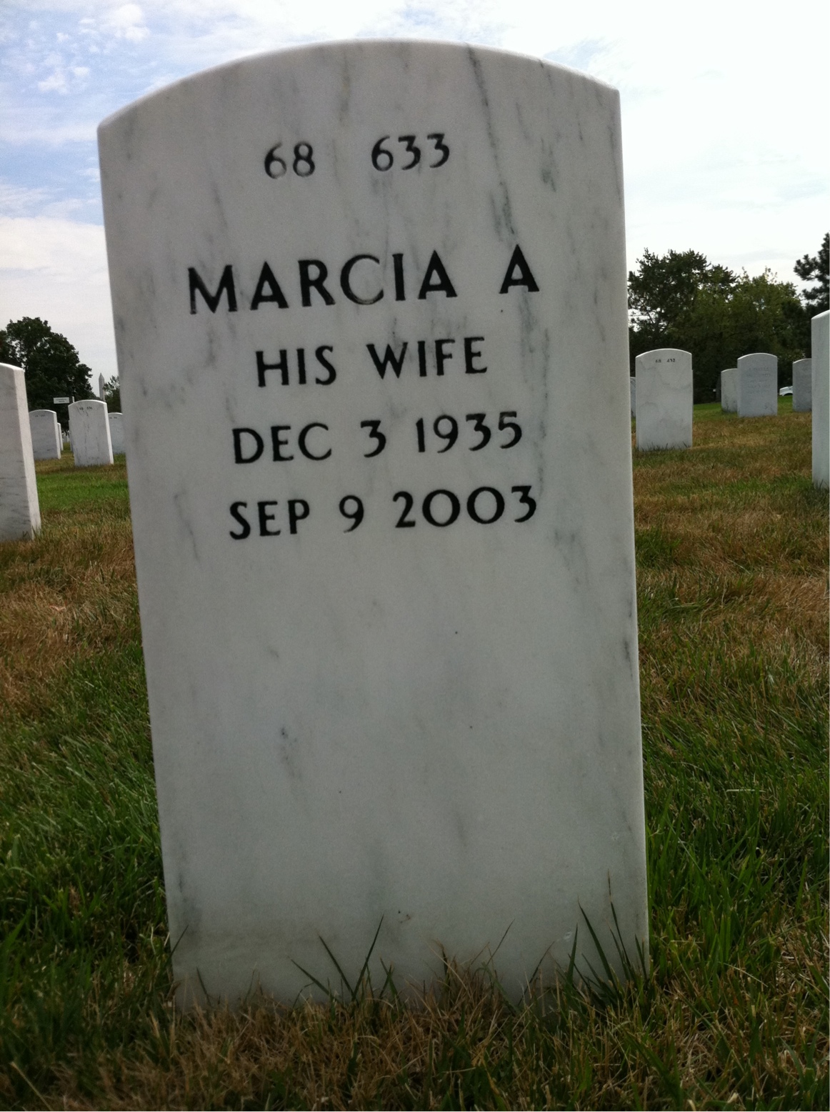 Back of headstone — Robert Bergquist